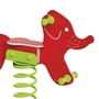 Vippedyr elefant rød med sokkel og fjeder